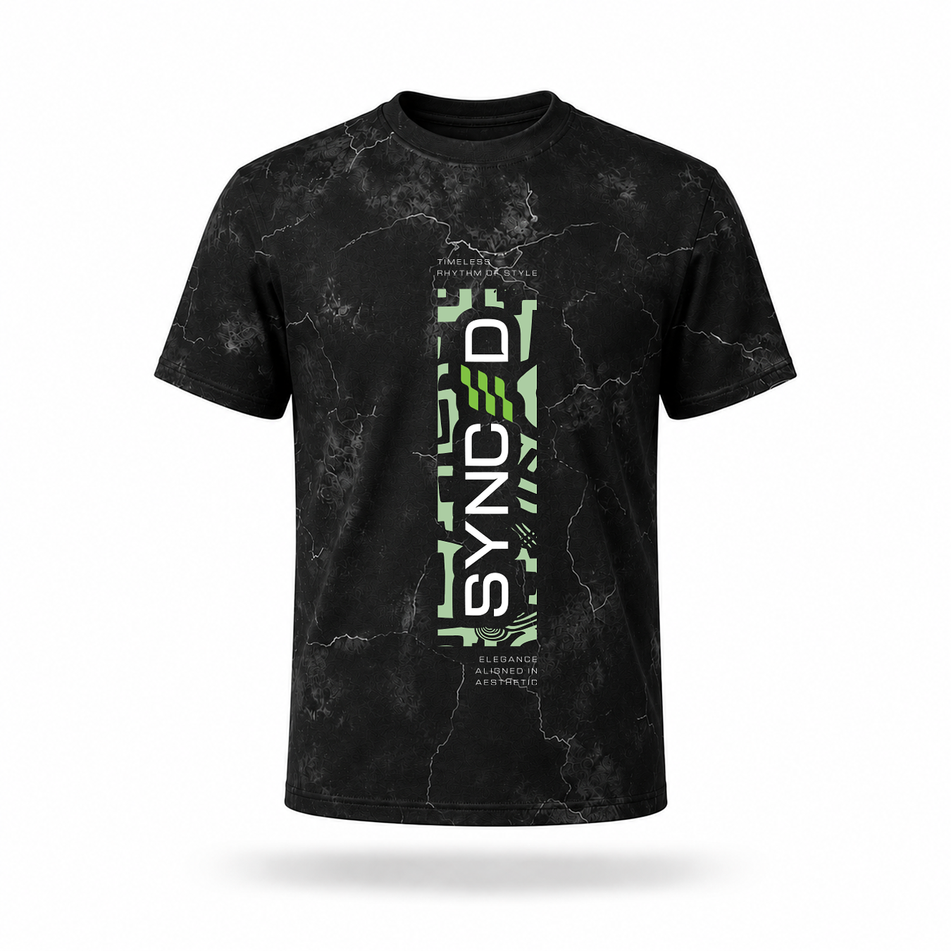 Synced Black Urban Texture Tshirt