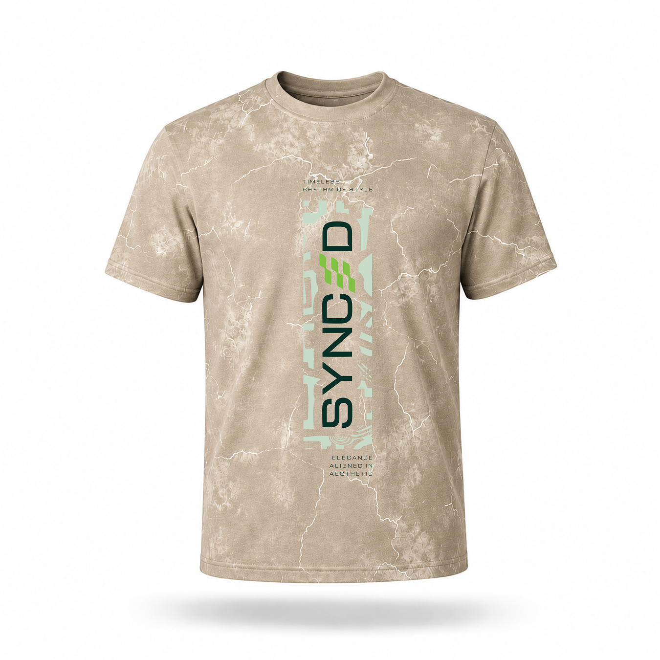 Synced Beige Urban Texture Tshirt
