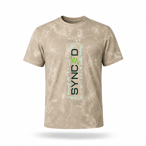 Synced Beige Urban Texture Tshirt